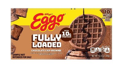 Eggo Frozen Fully Loaded Chocolate Chip Brownie Protein Waffles - 12 ...