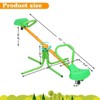 NAYSAYE Kids Spinning Seesaw 360 Degree Rotating Teeter Totter Outdoor Playground for Backyard Fun, Green, 26.38"*11.02"*5.31" - 3 of 4