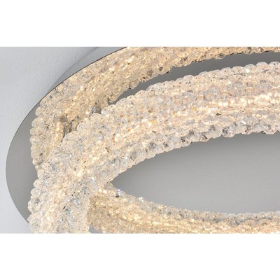 Bowen 26'' Chrome Crystal LED Flush Mount Light