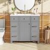 TIRAMISUBEST 36" Bathroom Vanity with Ceramic Sink,Soft Close Doors,Adjustable Shelves,3 Drawers,Including Double-Depth Drawer - 4 of 4