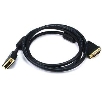 Monoprice DVI-D Cable - 6 Feet - Black | 28AWG CL2 Dual Link 9.9 Gbps Ferrite Cores