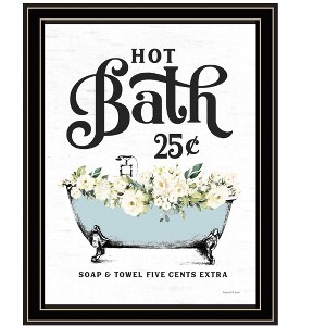 HomeRoots Hot Bath Black Framed Print Bathroom Wall Art - 1 of 3