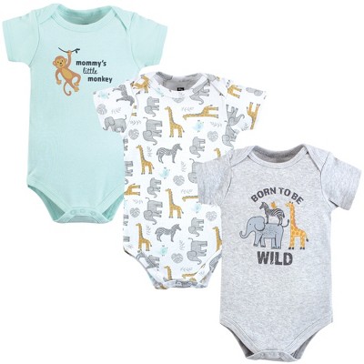 Hudson Baby Infant Boy Cotton Bodysuits, Little Monkey : Target