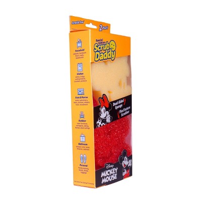 Scrub Daddy Disney Sponges Mickey & Minnie - 2ct: Foam Cleaning Tools, Household Accessories