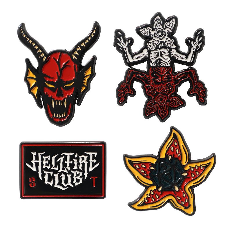 Stranger Things Hellfire Club Metal With Enamel Filled Pins (Pack of 4), 1 of 7
