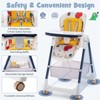 Infans Baby High Chair for Babies Toddlers w/Removable Double Tray Foldable Yellow - 4 of 4