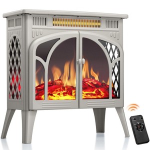 R.W.FLAME Electric Fireplace Heater with Remote, 24'' Portable Infrared Fireplace Stove with Multiple 3D Flame, Adjustable Brightness - 1 of 4