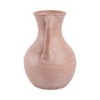 Terracotta Pottery Vase with Handles - Handmade Rustic Aged Look - Vase for Living Room, Bedroom & Office - Vintage Farmhouse Home Decor - 4 of 4