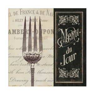 Trademark Fine Art -Pela Studio 'French Menu Ii' Canvas Art - 1 of 4