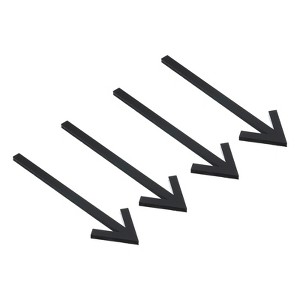 Unique Bargains Acrylic Self-Adhesive Decor Home Business Indoor Outdoor Arrow Sign 4 Pcs - 1 of 4