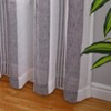 Sheer Curtains for Living Room Bedroom, Bathroom Curtain Window Grommet Voile Drapes, Stripe Farmhouse Curtains Faux Linen 2 Panels - 2 of 4