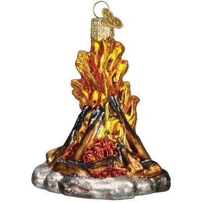 Old World Christmas Glass Blown Ornament for Christmas Tree, Campfire