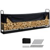 Outdoor Firewood Rack, Heavy Duty Firewood Holder for Fireplace & 600D Oxford Waterproof Cover for Fireplace, Patio, Indoor/Outdoor Log Storage Rack - 2 of 4