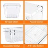 Racxily 25Pcs Clear Plastic Drawer Organizers Set 4 Sizes Desk Drawer Dividers Trays Storage Bins - 4 of 4