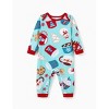 PATPAT Christmas Matching Family Pajamas Set Gingerbread Print Blue and RedPuS with Christmas Socks Light Blue - 2 of 4