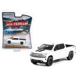 2020 Chevrolet Silverado RST Rally Edition Pickup Truck Summit White with Black Stripes 1/64 Diecast Model Car by Greenlight