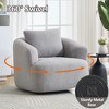 KWPZQEB 360° Swivel Armchair, Round Accent Chairs with Pillow, Modern Lounge Chair, High-Resilience Sponge Chair for Living Room, Bedroom, No Assembly - 2 of 4