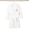 Personalized Linum Kids 100% Polyester SUPER PLUSH Double Brushed Hooded Bathrobe in Pink Bookman Font - 3 of 3