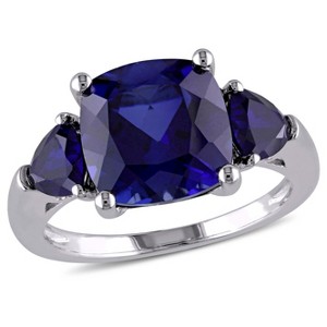 EVERLY JEWELRY |Sterling Silver 7 1/10 CT TGW Created Blue Sapphire Fashion Ring - 1 of 4
