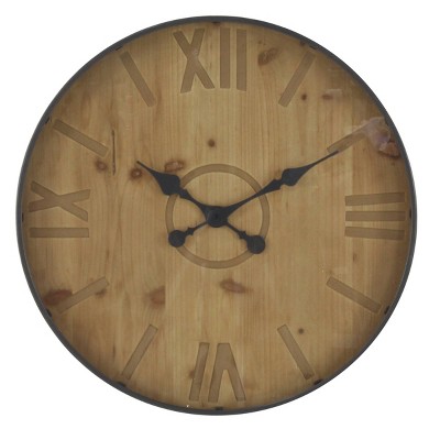 32" Rustic Wall Clock Black - Olivia & May