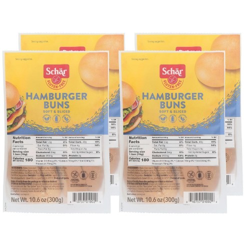 Schar Gluten-free Hamburger Buns Soft & Sliced - Case Of 4/10.6 Oz : Target