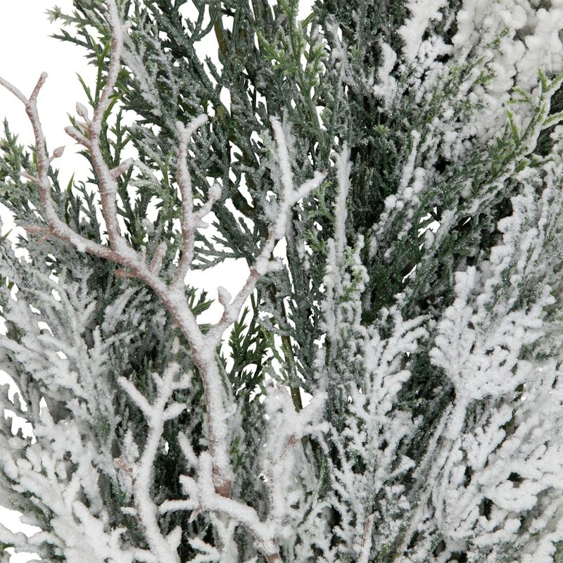 Allstate Floral 77" Snowed Cedar Twig Artificial Christmas Garland, 4 of 5