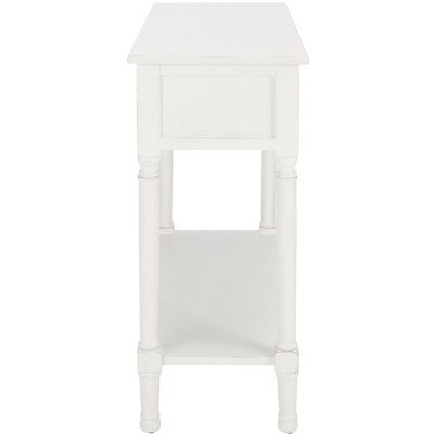 Allura Distressed White Wood 2-Drawer Console Table