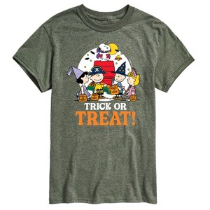 Men's - Peanuts - Trick Or Treat Moonlight Short Sleeve Graphic T-Shirt - 1 of 4