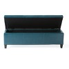 TiramisuBest Storage Ottoman Bench, Brown PU Entryway Bench, 51.25"L x 17.5"W x 16.25"H - 2 of 4