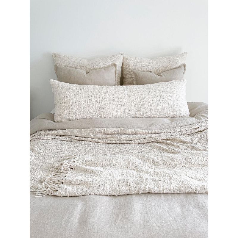 Cozy Cotton White Boucle Body Pillow, 4 of 9