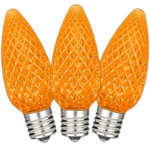 Novelty Lights C9 LED Faceted Christmas Replacement Bulbs Dimmable 25 Pack - 1 of 4