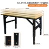 Maggift Sawhorses and Workbenches, Five Level Adjustable Height, Suitable for Workshop Garage Office Home, Black 51.18 "*28.34" *5.11" - 2 of 4