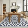 Machine Washable Area Rug for Living Room Geometric Printed Floor Cover Non Slip Checkered Rugs Stain Resistant Low Pile Carpet for Bedroom Kitchen - 3 of 4