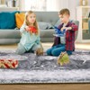 Vintage Rug Non Slip Non Shedding Washable Rug Bordered Printed Low Pile Soft Distressed Foldable Carpet for Bedroom Living Room Office Nursery - 3 of 4