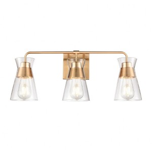 Elk Home Brookville 3 - Light Vanity in  Burnished Brass - 1 of 3