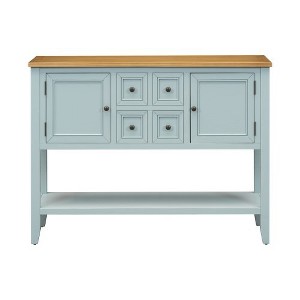 Cambridge Series Ample Storage Vintage Console Table with Four Small Drawers and Bottom Shelf for Living Rooms, Entrances and KitchensT - 1 of 4