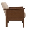 NicBex Polyester Accent Chair,Upholstered Living Room Chairs with Mid-Height Back and Wooden Arms,Modern Armchair,Club Chairs for Living Room,Brown - 3 of 4