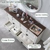 SinCiDo Farmhouse Dresser with 6 Drawer, 58" Wide Vertical Dresser, Drawers Organizer Closet, 2 Different Drawer Sizes for Living Room - 2 of 4