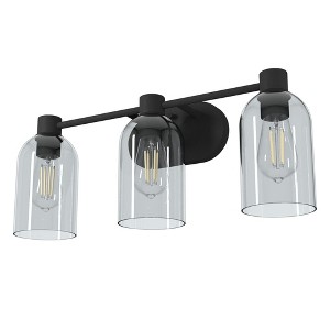 Hunter Fans 22.5" Lochemeade Wall Lights Natural Iron Finish - 3-Light Modern Vanity Lighting for Effortless Style - 1 of 2