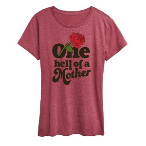 Women's - Instant Message - One Hell Of A Mother Short Sleeve Graphic T-Shirt - 1 of 4