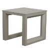 Vynxaria Patio End Tables - Modern Geometric Neutral Tones, 21.5"x21.3"x20.5" Outdoor Accent - 4 of 4