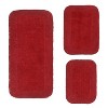 Radiant Bathroom Rugs Set, Washable Rug, Extra Soft and Absorbent bath Rug, Kitchen Mat, Bath Mat Set, Bath Floor Mat Non-Slip, 3 Pcs Set, Red - 2 of 4