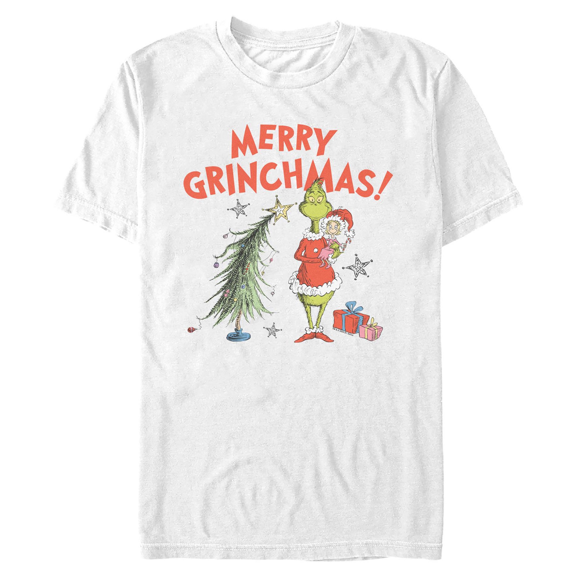Mens The Grinch Merry Grinchmas Tree T Shirt
