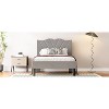APRILSOUL Twin Size Modern Platform Bed Frame with Upholstered Headboard & Wooden Slats - No Box Spring Needed, Easy Assembly,Gray - 4 of 4