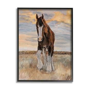Stupell Industries Colt Horse Farmhouse Animal Framed Giclee Art