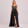 Ever-Pretty Glitter V-Neck A-line High-Low Satin Prom Dress - 2 of 4