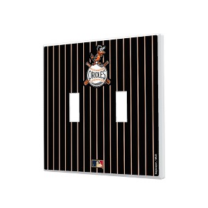 MLB Cooperstown East Teams Pinstripe Hidden-Screw Light Switch Plate for Double Toggle - 1 of 4