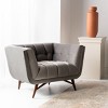 Onyx Mid-Century Tufted Club Chair - Dark Gray - Safavieh - image 2 of 4