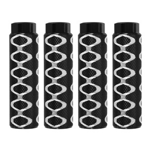 Unique Bargains Aluminum Alloy Anti-Skid BMX Mountain Cycling Fit 3/8 Inch Axles Rear Stunt Bike Pegs 4 Pcs - 1 of 3