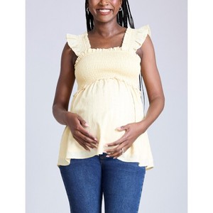 Women's Ruffle Sleeve Detail Maternity Top | Motherhood Maternity - 1 of 4